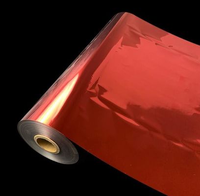 Rote Farbe Matts metallisierte Seiten-Koronabehandlung des bopp Laminierungsfilmes zwei