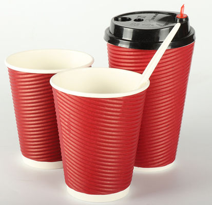 Tee-doppel-wandige biologisch abbaubare Kraftpapier-Wegwerfschalen der Milch-16oz