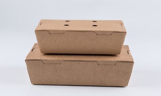Rechteckige Wegwerfkraftpapier-Brotdose, boxx Huhn des Popcorns 1450ml
