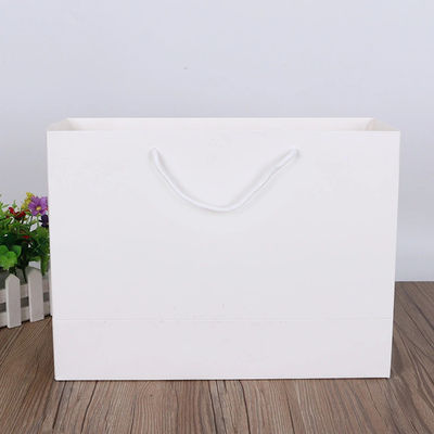 Weiße Kleidung Einkaufstote bag custom logo des Kraftpapier-100gsm