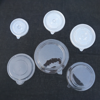 Kundenspezifischer Druck-einzelne Wand-Kraftpapier-Salat-WegwerfSuppenschüsseln mit Deckel-Behälter
