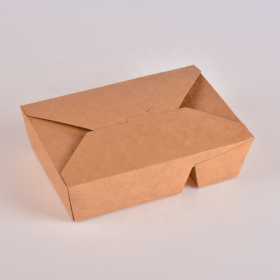 Kraftpapier 2 die 3 Fach-Brotdose nehmen den Wegwerf Nahrungsmittelbehälter weg
