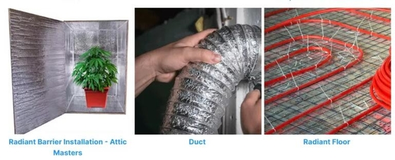 Einfach oder doppelt reflektierende Gewebe aus Aluminiumfolie mit Hintergrund