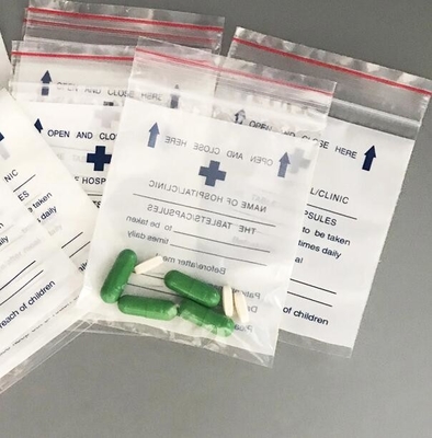 Durchsichtige Verpackungsfolie mit doppelter Tasche, Reißverschluss, umweltfreundlich, aus Plastik, flüssig, biologisch gefährlich, biologisch gefährlich, medizinisch gefährlich