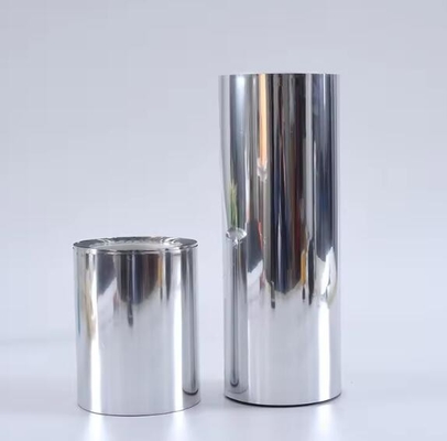 angepasste Silber / FarbeVmpet 12 Mikron AL PET-Laminationsfilmrolle für Schlangenverpackungen