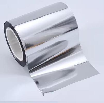 angepasste Silber / FarbeVmpet 12 Mikron AL PET-Laminationsfilmrolle für Schlangenverpackungen