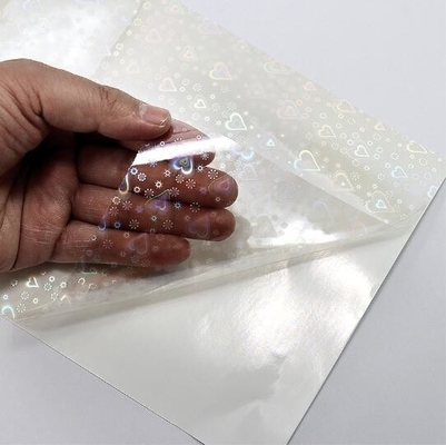 Einfache Glasbruchfarbene Laser-Kaltlaminierungsfolie für Fotoalbum, herzförmige Kaltlaminierungsfolie
