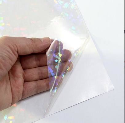 Einfache Glasbruchfarbene Laser-Kaltlaminierungsfolie für Fotoalbum, herzförmige Kaltlaminierungsfolie