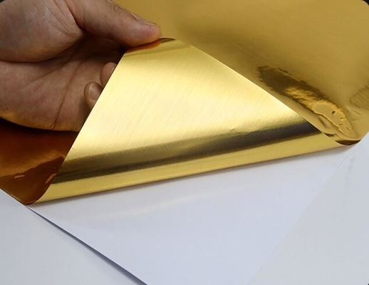 Gold selbstklebende Filmrolle, selbstklebende dekorative Kühlschrank-Aufkleber, Aufzugs-PET-Aufkleber, Aufkleber mit Schriftzeichen