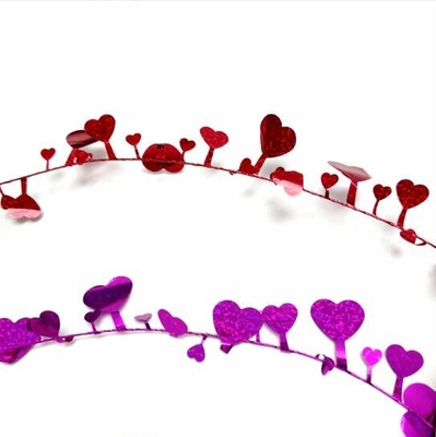 Liebe Farben Streifen ziehen Blumen Dekoration, Valentinstag Krans Liebe Draht Krans
