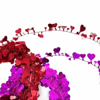 Liebe Farben Streifen ziehen Blumen Dekoration, Valentinstag Krans Liebe Draht Krans