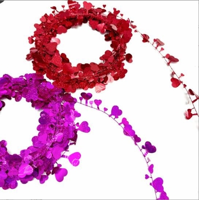 Liebe Farben Streifen ziehen Blumen Dekoration, Valentinstag Krans Liebe Draht Krans