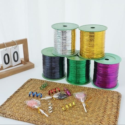 Blumenbanddraht, Lebensmittelverpackungsbandrolle, bunte Geschenkversiegelungsseile 300,400 Meter Gold- und Silberband
