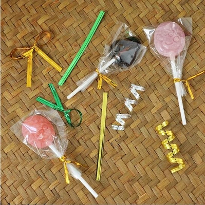 Blumenbanddraht, Lebensmittelverpackungsbandrolle, bunte Geschenkversiegelungsseile 300,400 Meter Gold- und Silberband