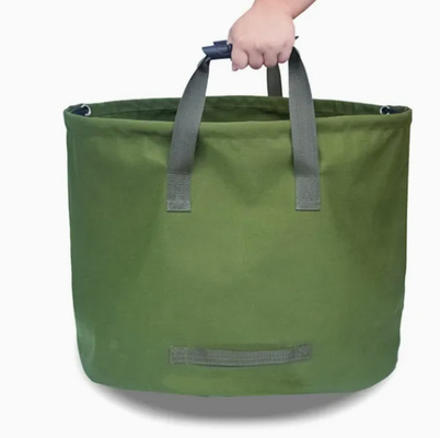 Garten-Grasen-Blätter-Garten-Abfallbeutel Reinigung Tarp Behälter Tote Gartenmüll Wiederverwendbares Schwergewicht Leinwand Stoff Sammlungstüte