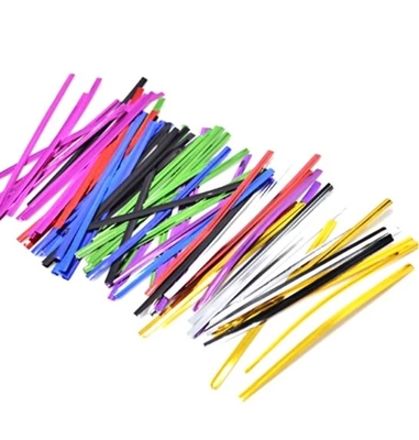 Gold-Metall-Kunststoff-Beschichtet Twist Tie Draht für Brot-Tasche Clip