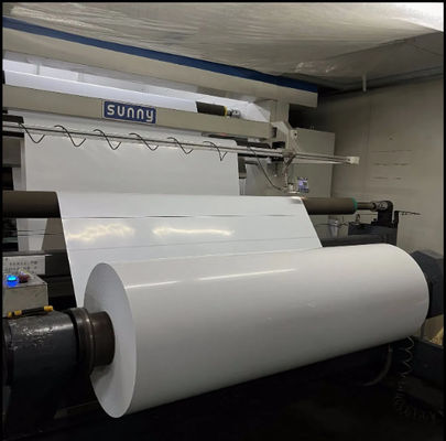 Primerabdeckung Matt White Pet Film für elektronische Klebstoffetiketten