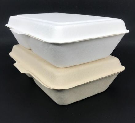 Zermahlen biologisch abbaubare Brotdose Surgance Eco Fach-1000ml 2 Geschirr-Nahrungsmittelbehälter
