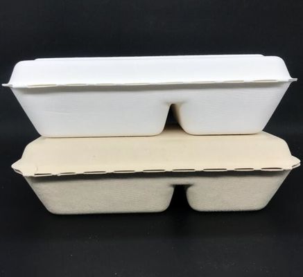 Zermahlen biologisch abbaubare Brotdose Surgance Eco Fach-1000ml 2 Geschirr-Nahrungsmittelbehälter