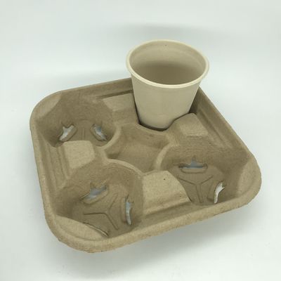 Papier-Schalen-Fördermaschinen Kaffeetasse-Tray Biodegradable Pulps 2&amp;4 für nehmen Verschiffen weg
