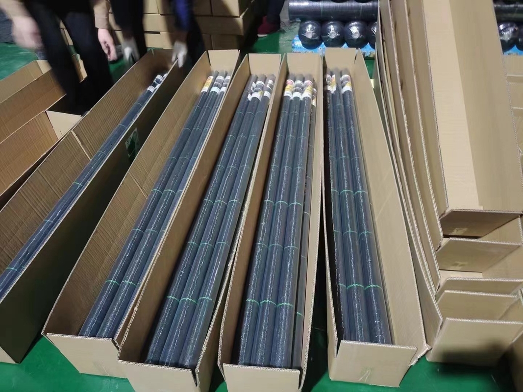 Rollen schwarze Gewebe Boden Abdeckung Unkrautbekämpfung Membran Anti-Unkraut Gewebe Fabrik Lieferung 80GSM 90GSM 100GSM