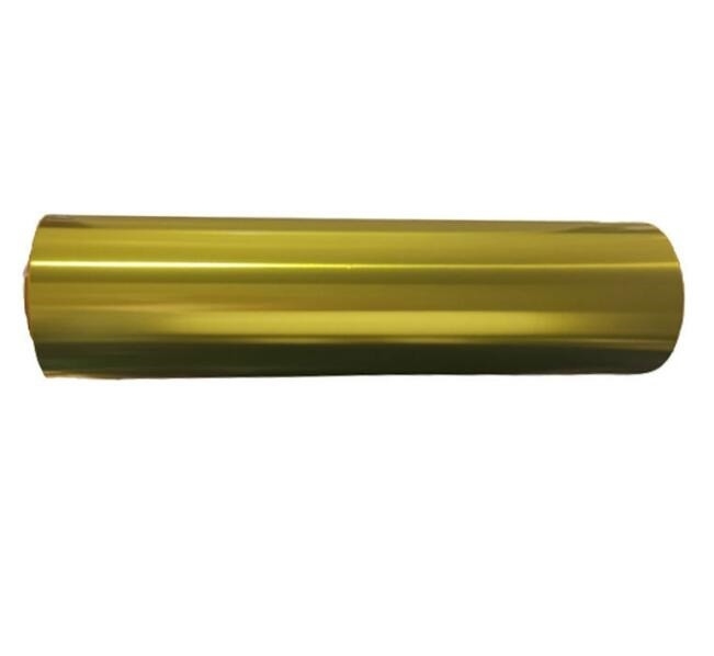 Glanzende Polyester-Gold-Aluminierungsfolie, PET-Goldfolie für Kunsthandwerk und Papierlaminate
