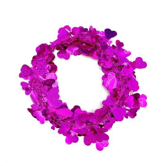 Liebe Farben Streifen ziehen Blumen Dekoration, Valentinstag Krans Liebe Draht Krans