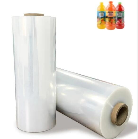 PVC-Schrumpffilmrolle für die Wärme Etiketten Wickeln Proteinpulver Flaschen Saft Wasser Dosen Glasgetränke