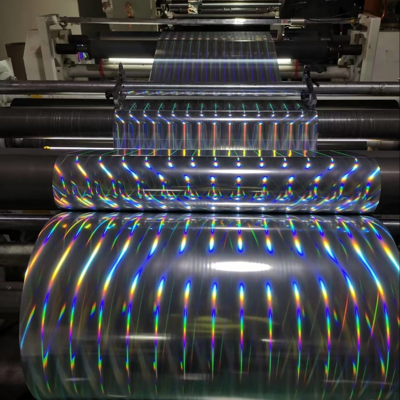 18um Holographischer Bopp-Farbglitzerfilm, Horizontale Lichtsäule BOPP-Film für Medizinverpackungen